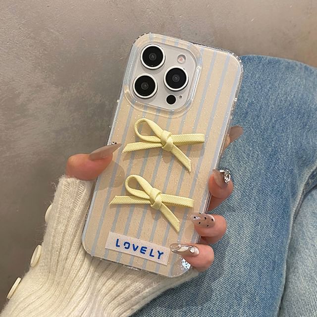Phone Striped Ribbon Case