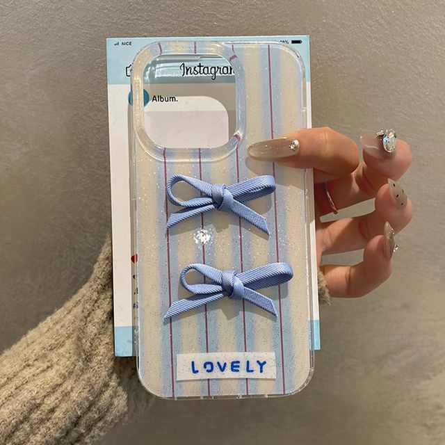 Phone Striped Ribbon Case