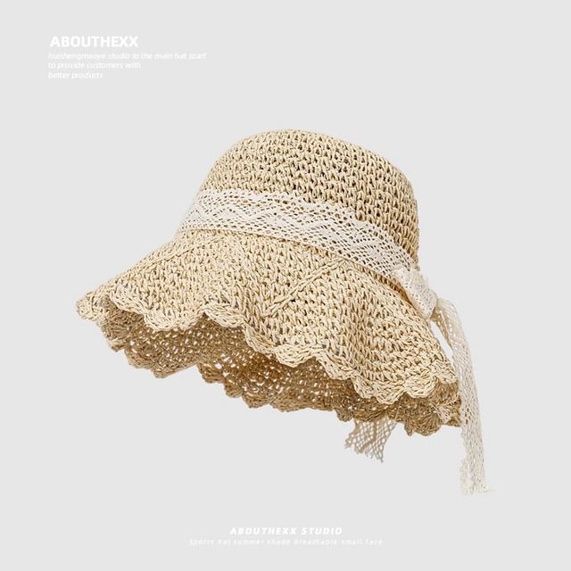 Hat Bow Straw Sun
