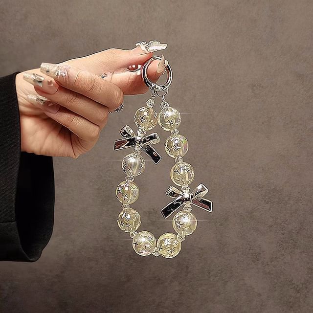 Bow Crystal Strap Phone Faux