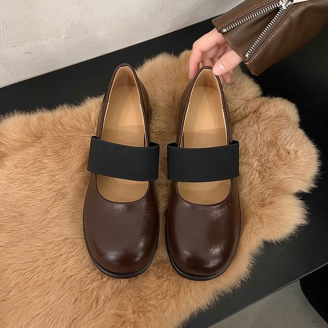 Pumps Jane Leather Faux Mary