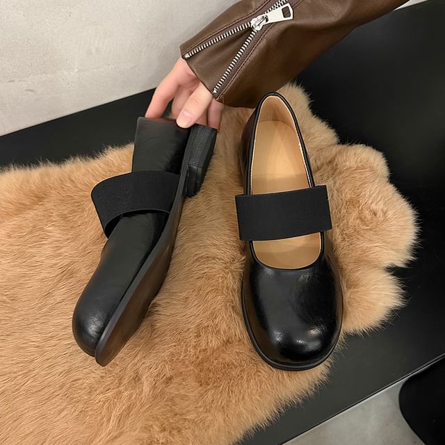 Pumps Jane Leather Faux Mary