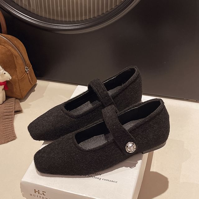 Mary Square Wedge Pumps Toe Hidden Jane