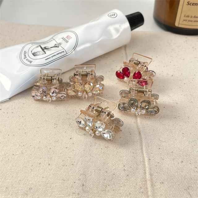 Faux Pearl Hair Rhinestone Acrylic Claw