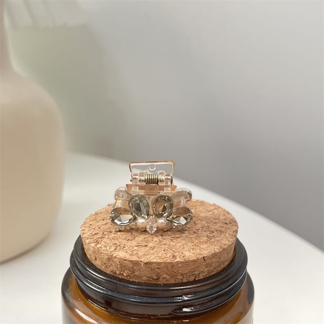 Faux Pearl Hair Rhinestone Acrylic Claw