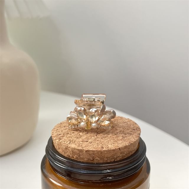 Faux Pearl Hair Rhinestone Acrylic Claw