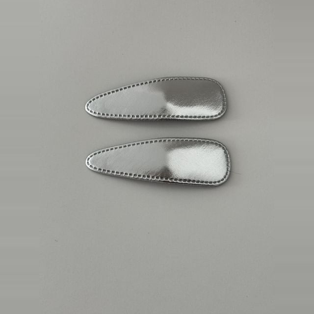 Set Hair Geometric Alloy Clip