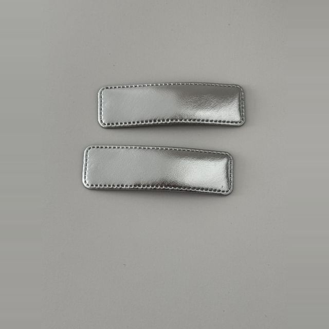 Set Hair Geometric Alloy Clip