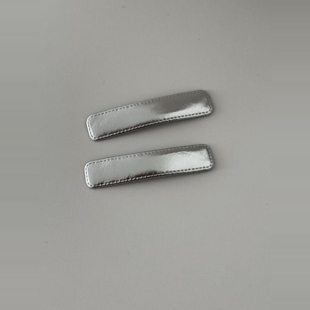 Set Hair Geometric Alloy Clip