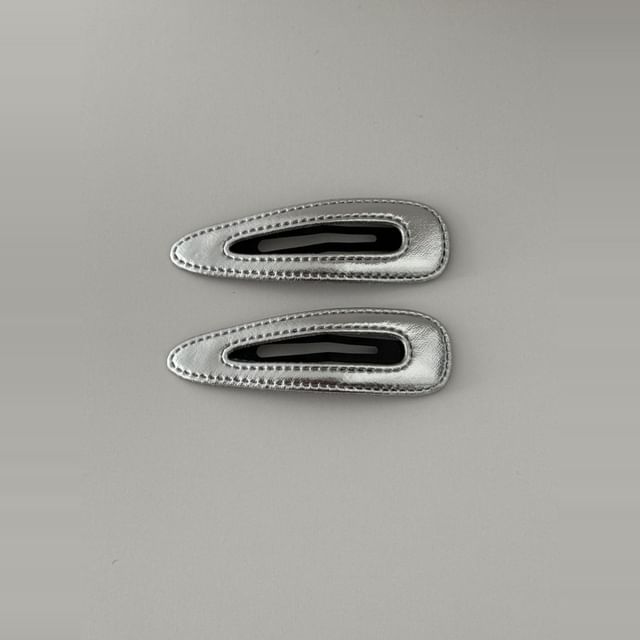 Set Hair Geometric Alloy Clip