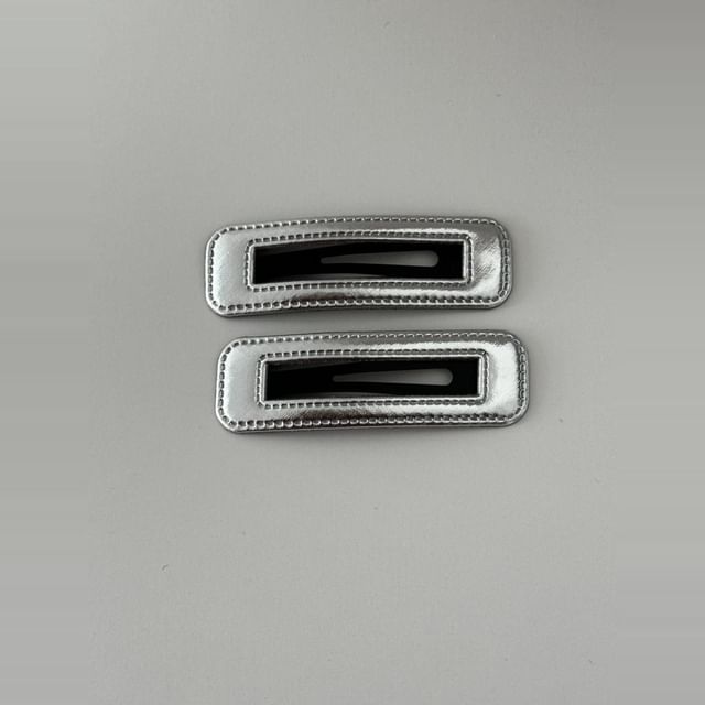 Set Hair Geometric Alloy Clip