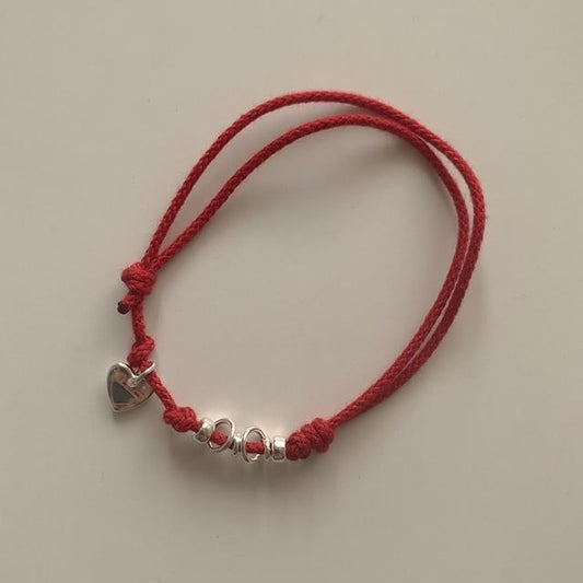 String / Bow Bracelet Silver 925 Sterling
