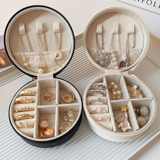 Jewelry Round Box Storage Plain