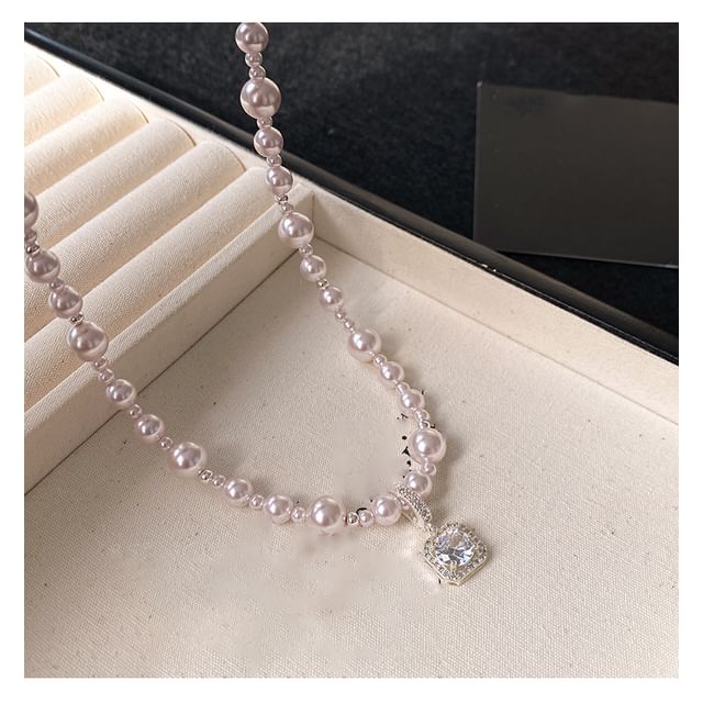 Rhinestone Beaded Necklace