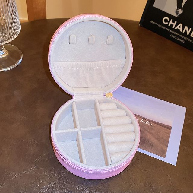 Jewelry Round Box Storage Plain