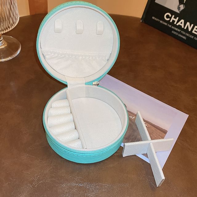 Jewelry Round Box Storage Plain
