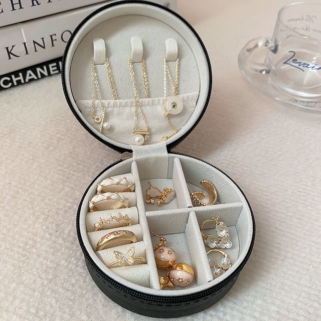Jewelry Round Box Storage Plain
