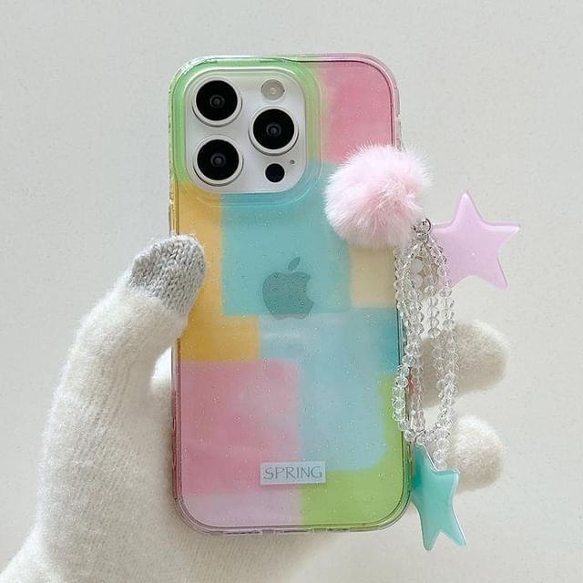 Block Color / Strap Phone Set Case
