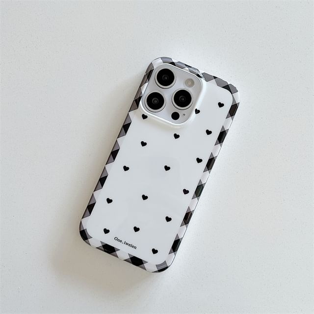 Ring Finger Heart Pearl Set Phone Case / Faux