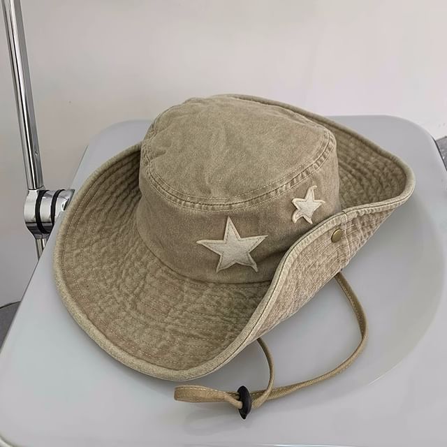Hat Washed Applique Boonie Star