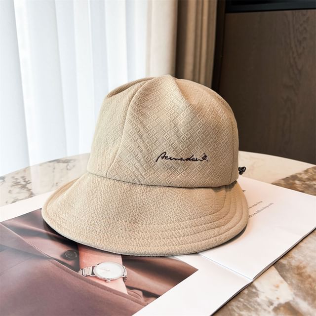 Cap Brim Wide Lettering Embroidered