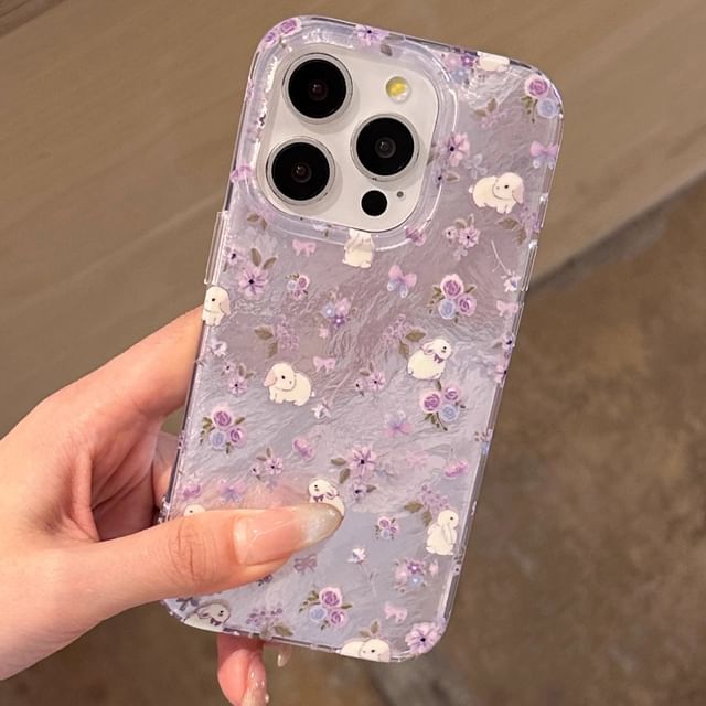 Case Strap with Floral Phone