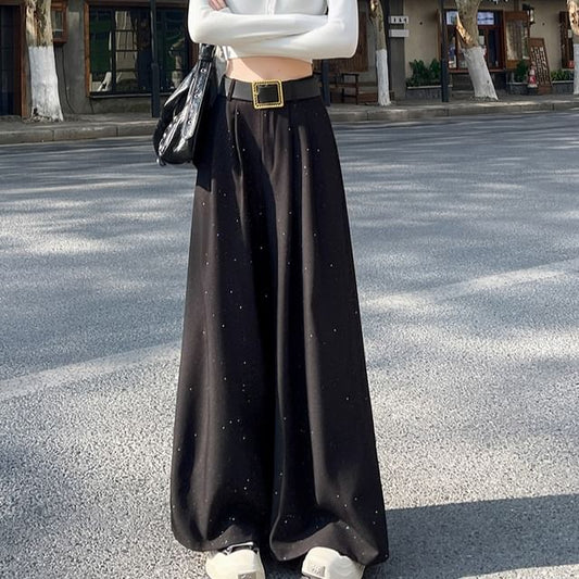 Designs) High Waist Sequin Wide (Various Pants Leg