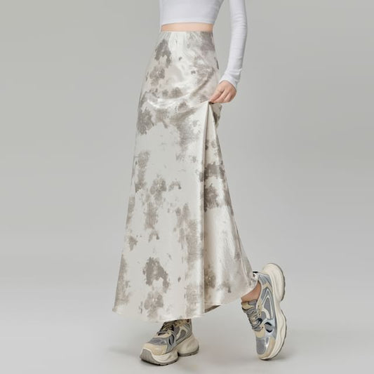 Maxi Skirt Tie High Dye Rise Mermaid