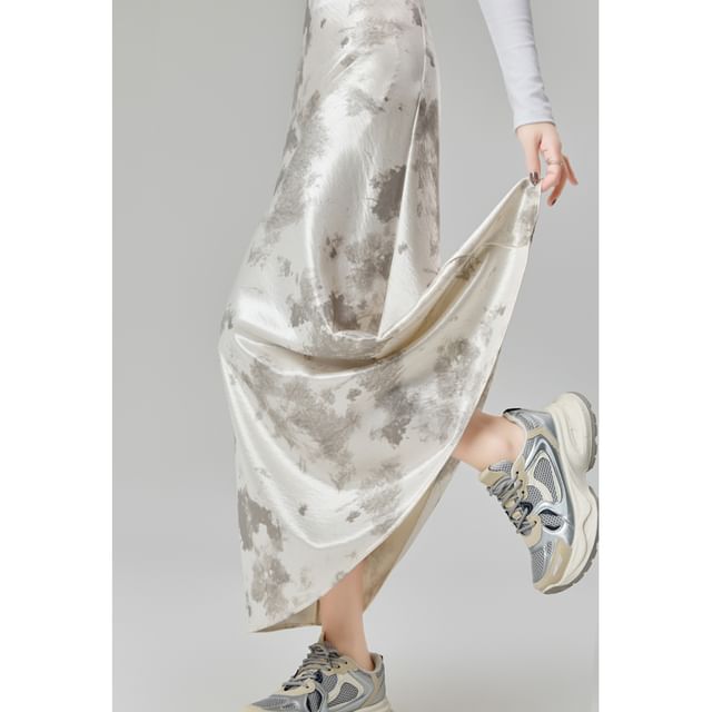 Maxi Skirt Tie High Dye Rise Mermaid