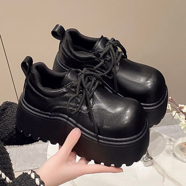 Platform Shoes Lace-Up Derby
