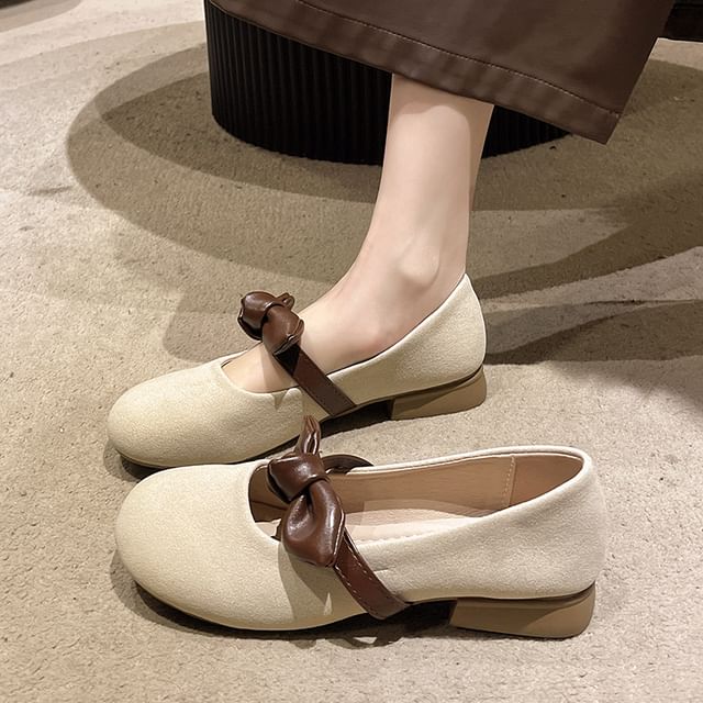 Bow Accent Tone Mary Shoes Jane Two