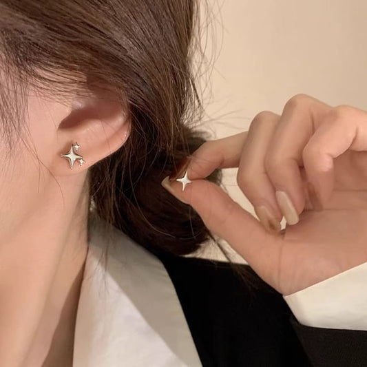 Earring Alloy Stud Asymmetrical Star