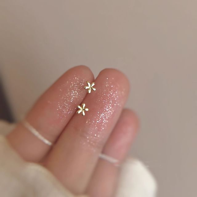 Floral Alloy Earring Stud