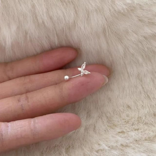 Rhinestone Butterfly Ear Alloy Jacket