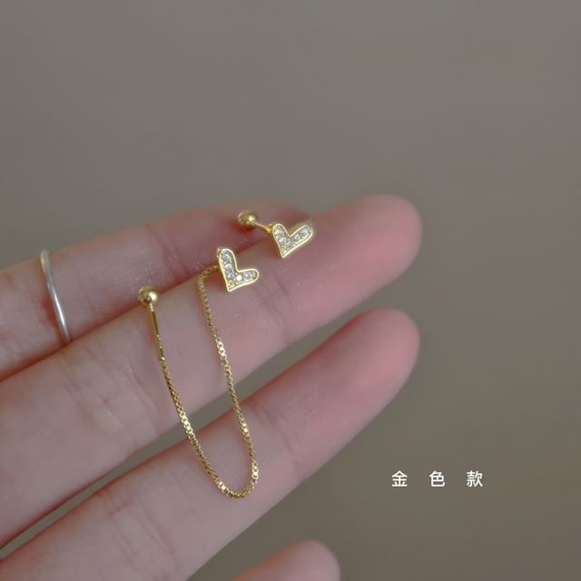 Heart Dangle Earring Alloy