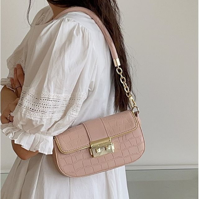 Bag Faux Shoulder Leather Flap