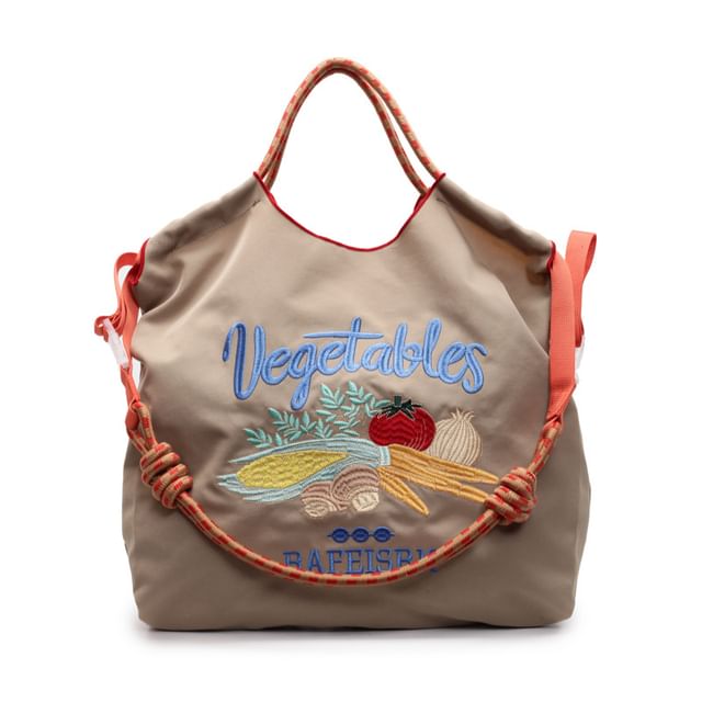 Vegetable Bag Tote Embroidered
