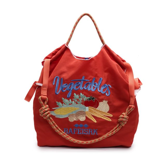 Vegetable Bag Tote Embroidered