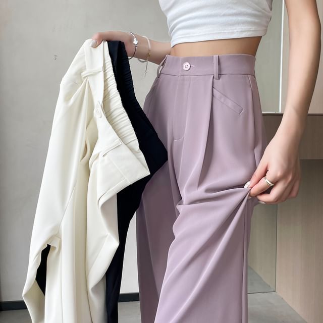 Designs) Wide Waist Pants (Various Dress Leg High Plain