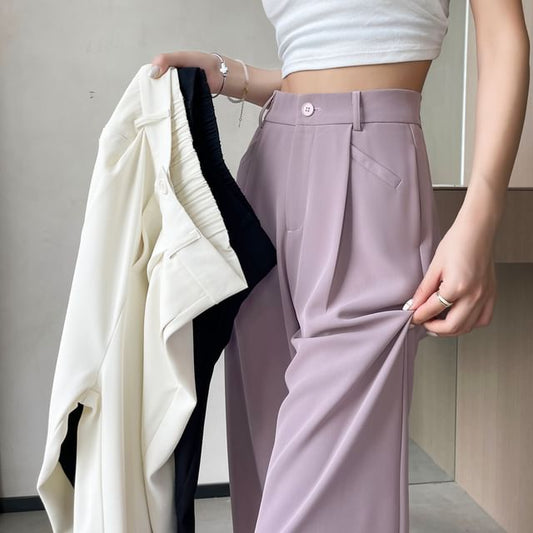 Designs) Wide Waist Pants (Various Dress Leg High Plain