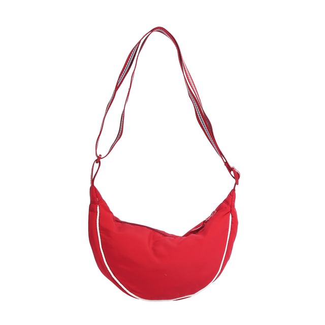 Crossbody Bag Contrast Strap Trim Striped