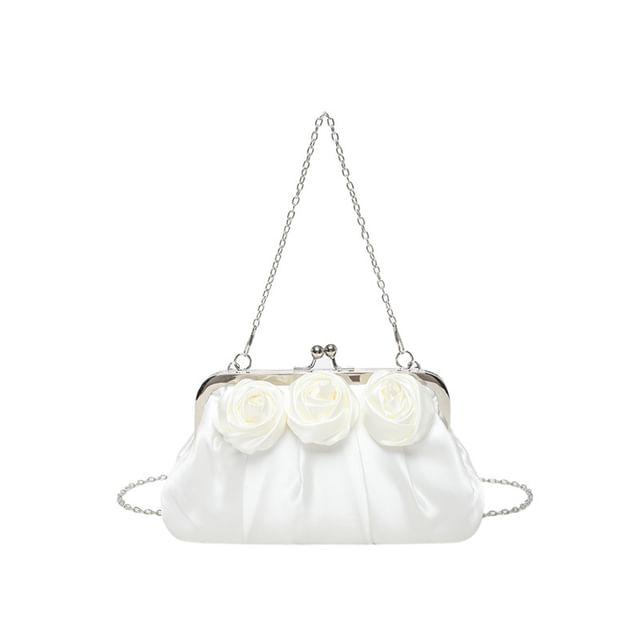 Floral Shoulder Shirred Bag Plain