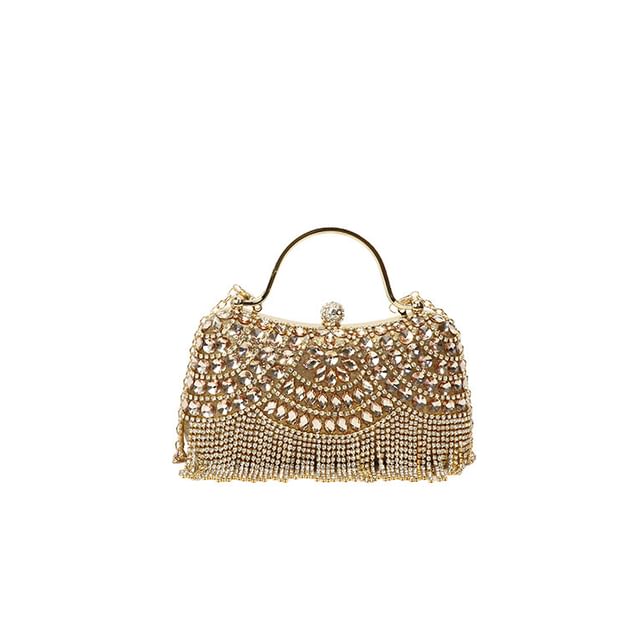 Tasseled Bag Crossbody Chain Rhinestone