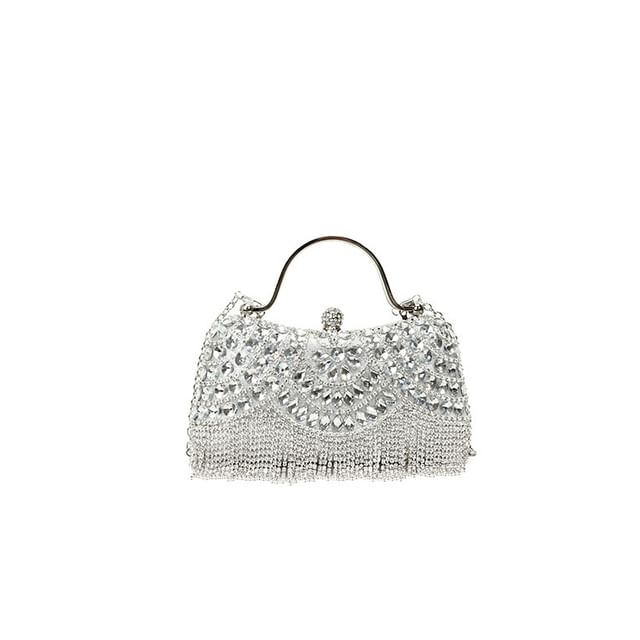 Tasseled Bag Crossbody Chain Rhinestone