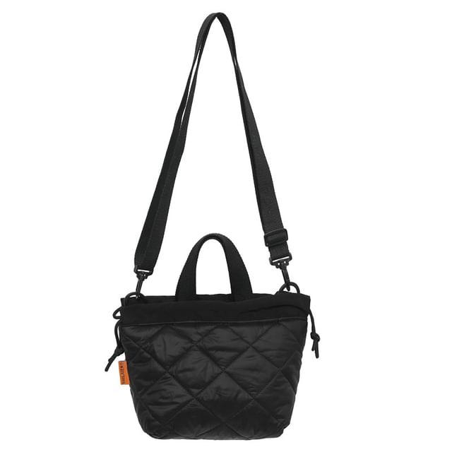 Quilted Bag Two-Tone Drawstring Crossbody