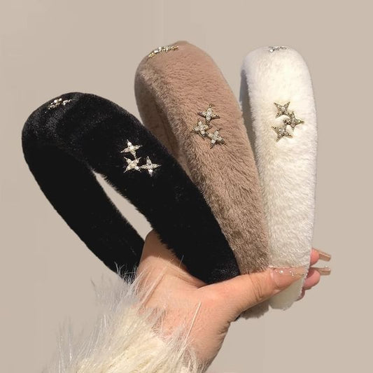 Star Headband Fluffy Rhinestone