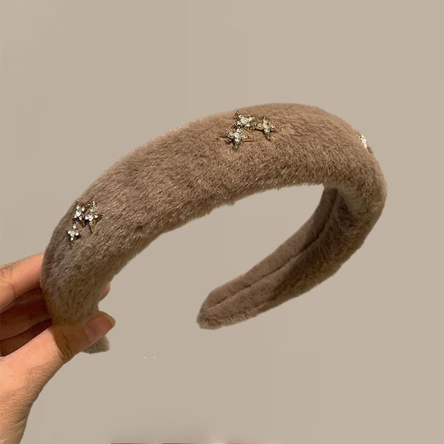 Star Headband Fluffy Rhinestone