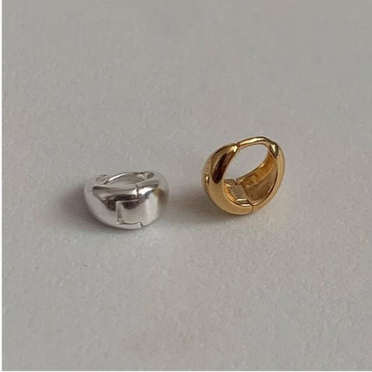 925 Glossy Silver Hoop Earring Sterling