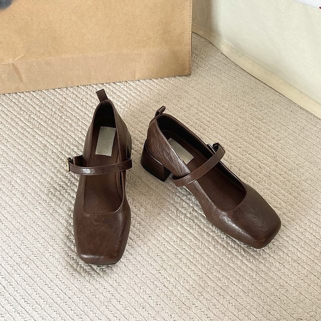 Shoes Jane Heel Chunky Mary