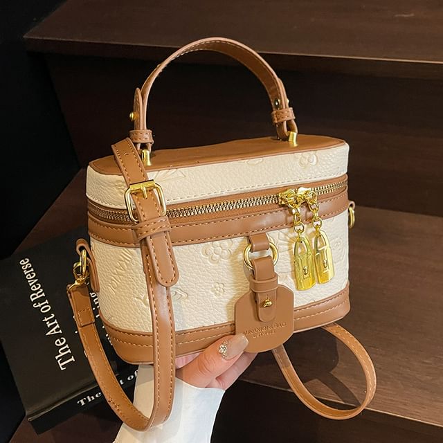 Faux Bag Print Crossbody Cartoon Leather